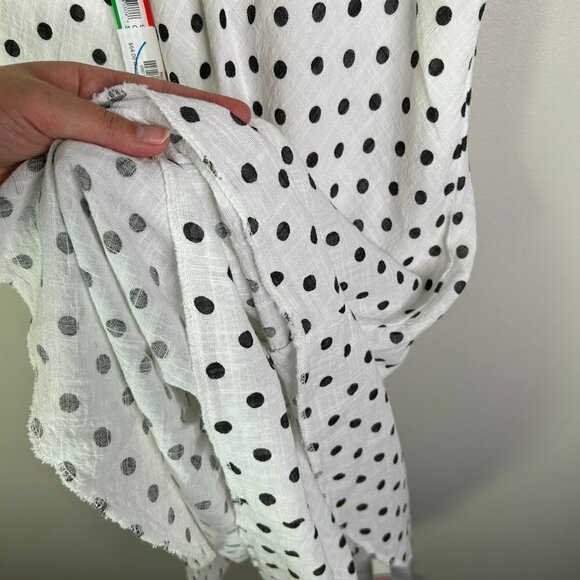 Charlie B Women's White Dress with Black Dots Midi Dress Size L - NWT - Picture 6 of 8